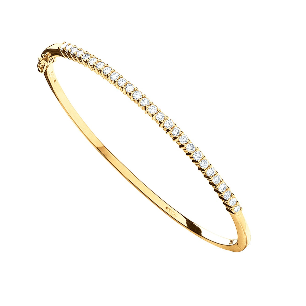 9ct Gold Diamond Set Bangle– Warrenders Jewellers