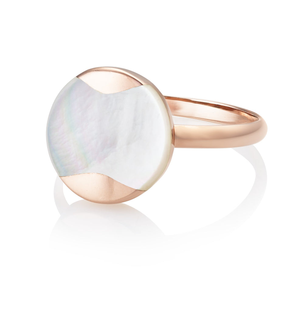 Silver Rose Gold Plate Dune Ring– Warrenders Jewellers