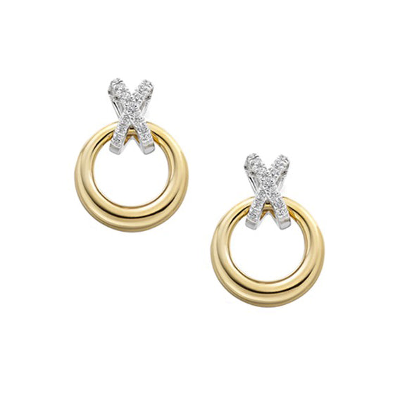9ct Gold Diamond Kiss & Hug Earrings