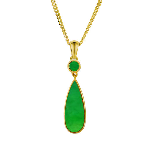 9ct Gold Jade Pendant