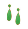 9ct Gold Jade Drop Earrings