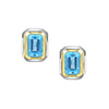 9ct Gold Blue Topaz Stud Earrings