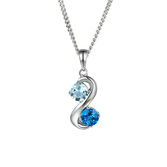 Silver Blue Topaz Pendant