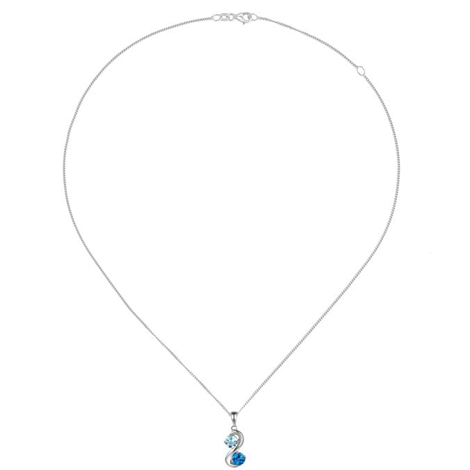 Silver Blue Topaz Pendant