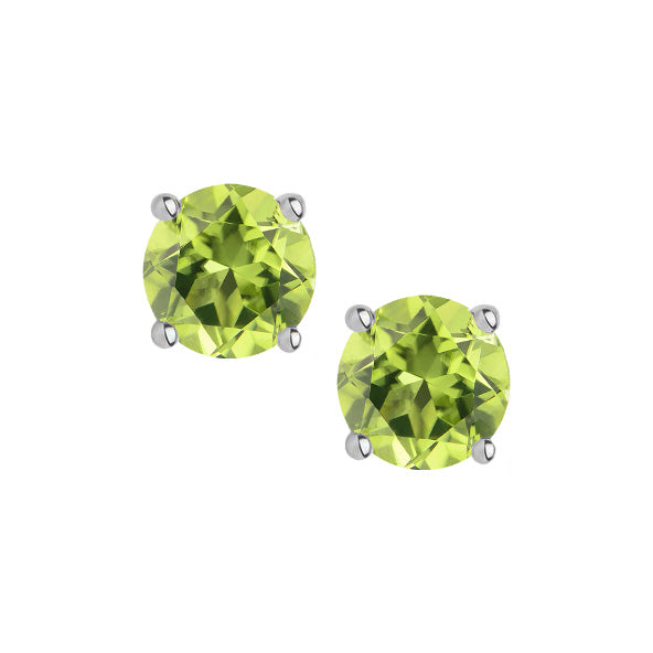 Silver Peridot Earrings