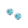 Silver Blue Topaz Earrings