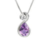 Silver Amethyst & CZ Pendant