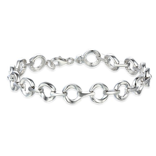 Silver Circle Link Bracelet