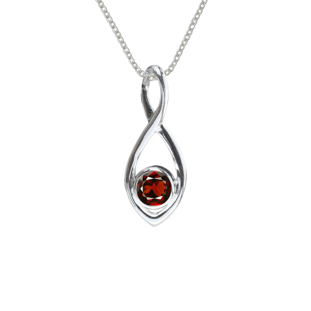 Silver Garnet Pendant