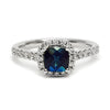 9ct Blue Tourmaline & Diamond Ring