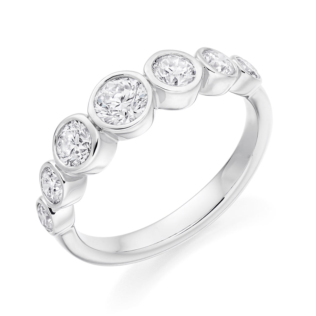 Platinum Graduated Diamond Eternity Ring