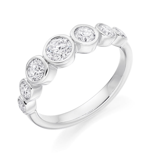 Platinum Graduated Diamond Eternity Ring