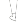 9ct Diamond Set Heart Pendant & Chain