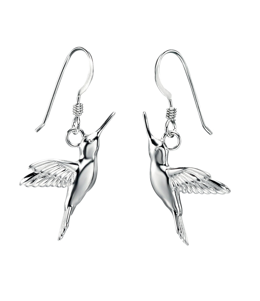 Silver Hummingbird Earrings