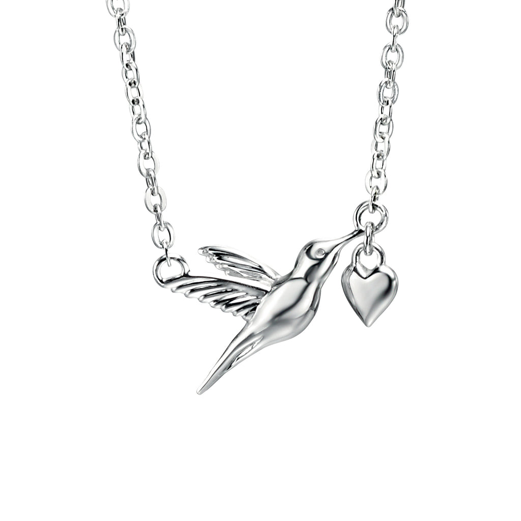 Silver Humming Bird Necklace