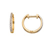 9ct Gold Diamond Huggie Earrings