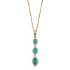 9ct Gold Emerald & Diamond Necklace