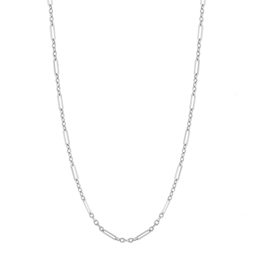 9ct White Gold Fancy Link Chain