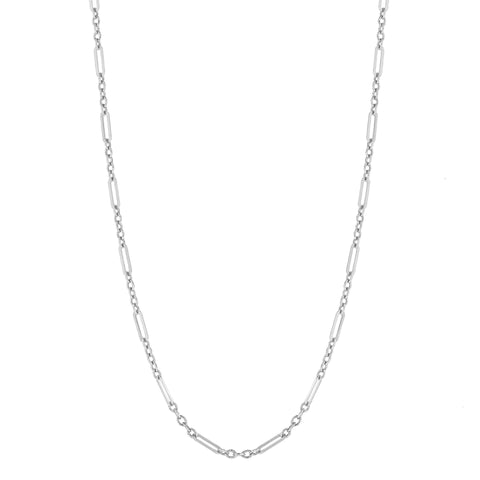 9ct White Gold Fancy Link Chain