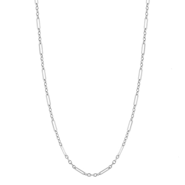 9ct White Gold Fancy Link Chain