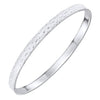 Silver Hammered Texture Bangle