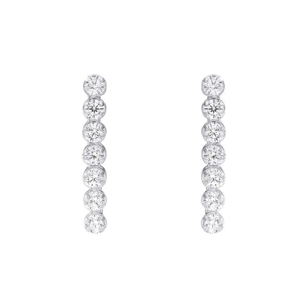 Silver Cubic Zirconia Drop Earrings