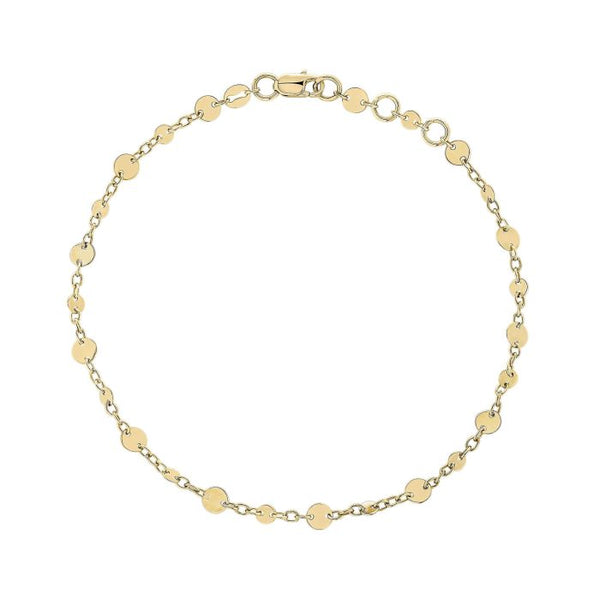 9ct Gold Multi Disc Bracelet