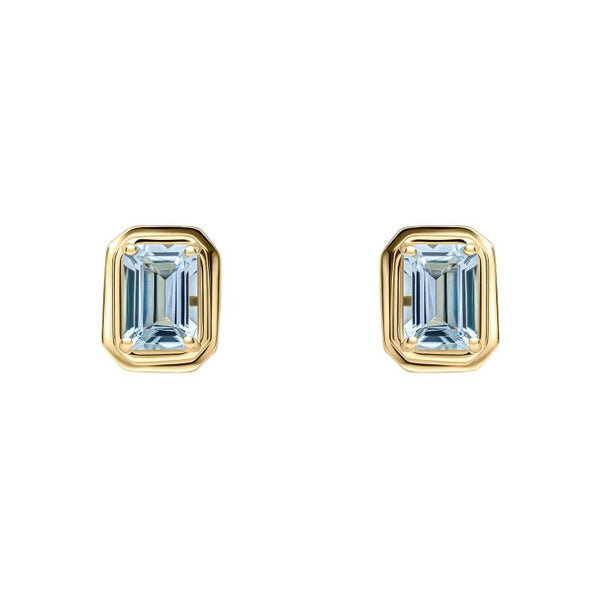 9ct Gold Aquamarine Stud Earrings