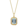 9ct Gold Aquamarine Pendant & Chain