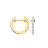 9ct Gold Diamond Hoop Earrings