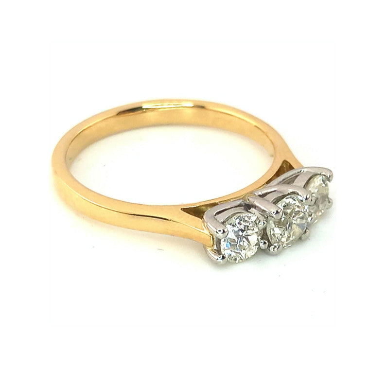 Pre-owned 18ct Gold Diamond Trilogy Ring