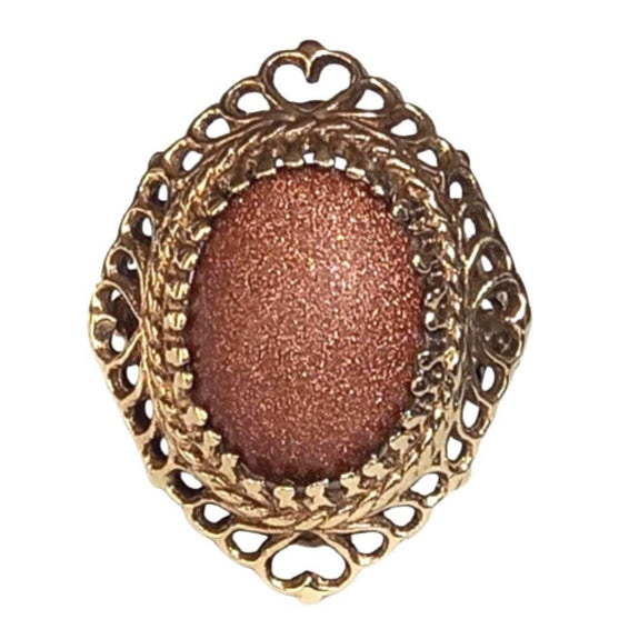 Vintage Goldstone Dress Ring