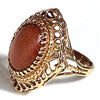 Vintage Goldstone Dress Ring