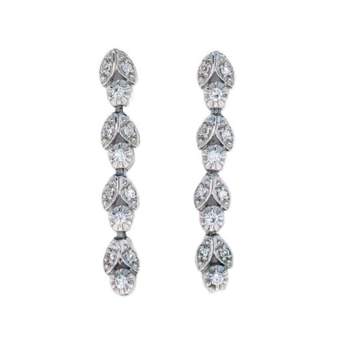 Vintage Diamond Drop Earrings