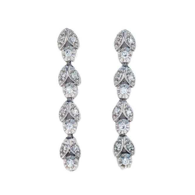 Vintage Diamond Drop Earrings