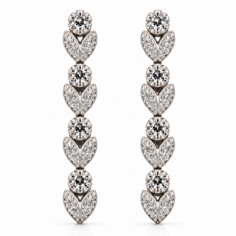 Vintage Diamond Drop Earrings