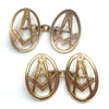 Vintage 9ct Gold Masonic Cufflinks