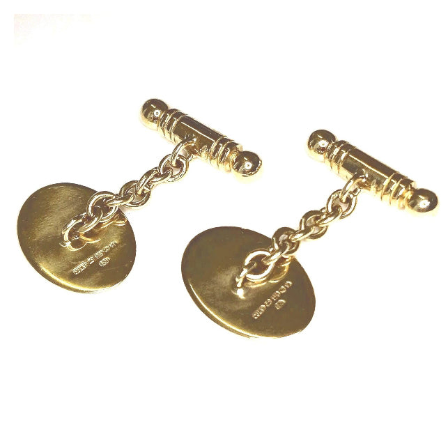 Pre-owned 9ct Gold & Diamond Cufflinks