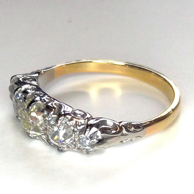 Vintage 18ct Gold Old Cut Diamond Ring