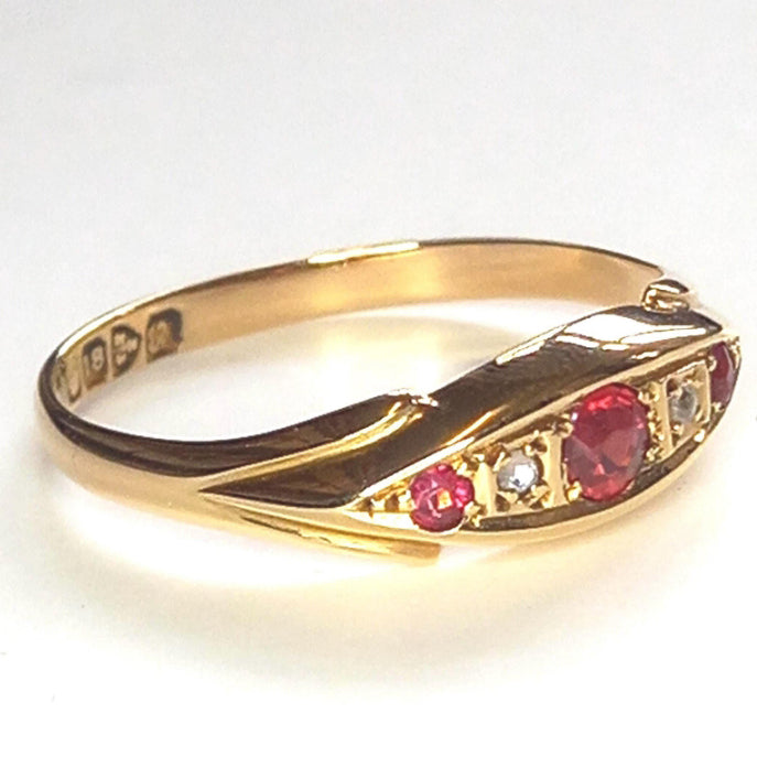 Antique Garnet & Diamond Ring