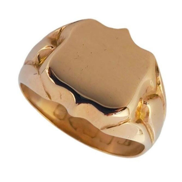Vintage 15ct Gold Shield Signet Ring