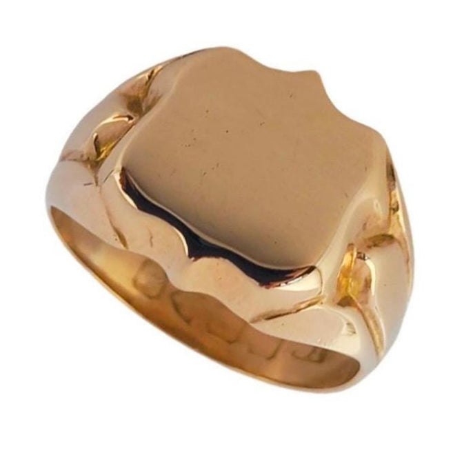 Vintage 15ct Gold Shield Signet Ring