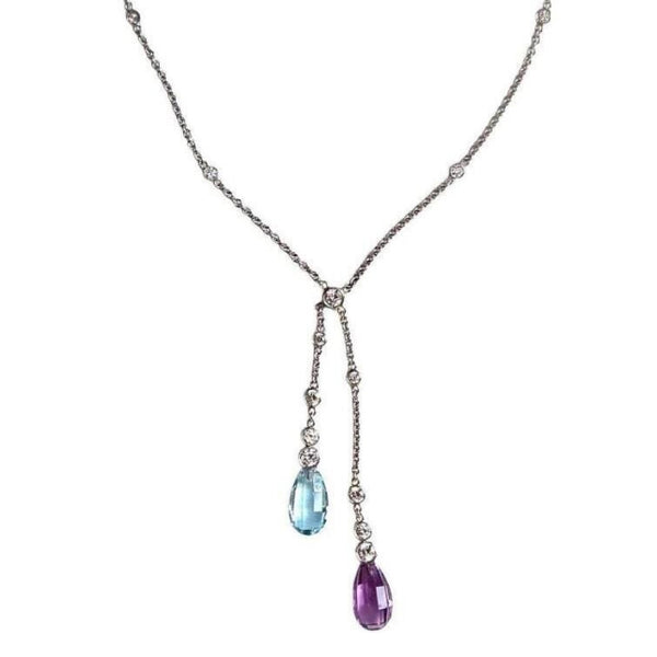Pre-owned 18ct Gold Gem Set Necklace