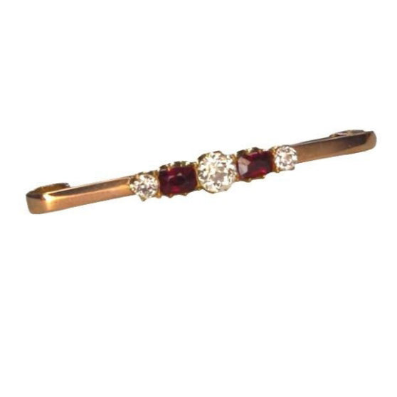 Antique Five Stone Bar Brooch