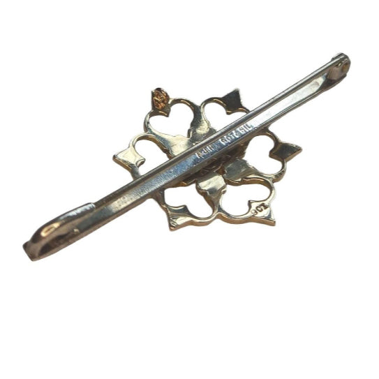 Vintage Ruby & Seed Pearl Brooch