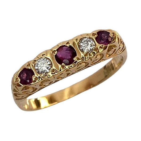 Vintage Ruby and Diamond Ring