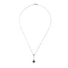 Pre-owned Padparadscha Sapphire & Diamond Necklace
