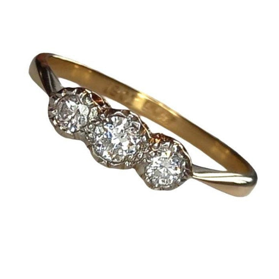 Vintage Three Stone Diamond Ring