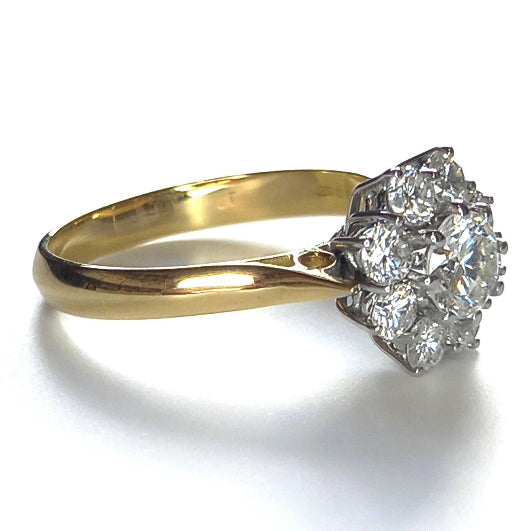 Pre-owned 18ct Gold Diamond Cluster Ring