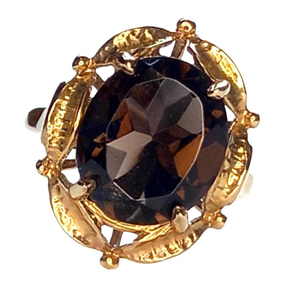Vintage Smoky Quartz Dress Ring